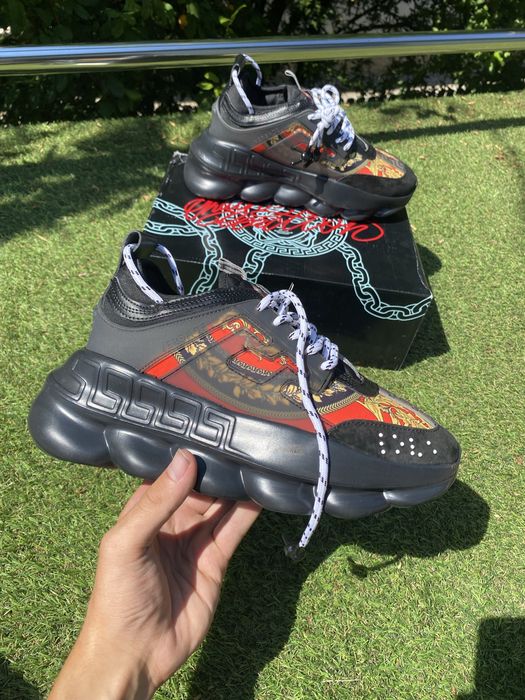 Versace chain reaction negru/rosu-multicolor/alb (stil baroc) 41 full box