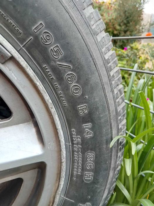 Лети джанти 14 цола(4х100)с гуми, подходящи за Опел и Рено + 2 бр гуми