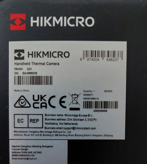 Camera termica/ Termoviziune HIKMICRO si GOYOJO. Thermal cam