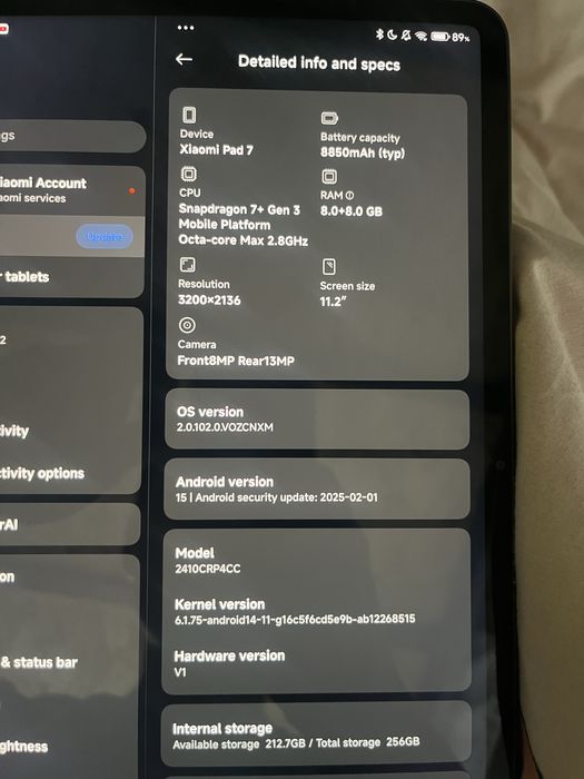 Xiaomi pad 7 256gb