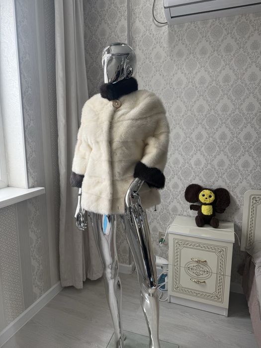 Шуба норковая соболем