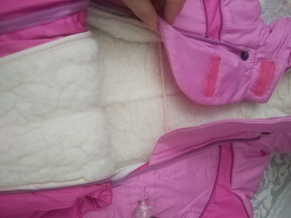 Комбинезон теплый для девочки, полностью все отстегивается