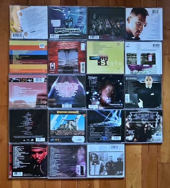 CD orig hip hop: D12, Run-DMC, Cypress Hill, Warren G, Akon, Jay-Z,BoB