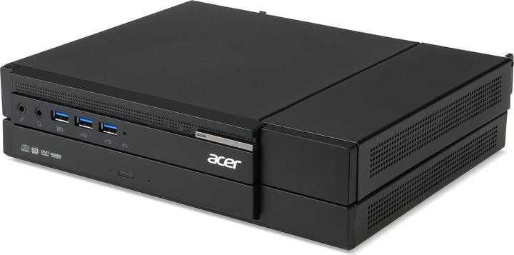 • Модулен мини компютър Acer Veriton N6640G/Intel Core i5-6400T/8GB RAM/256GB SSD/PCIe слот/Поддръжка на 3x SSD/Гаранция
