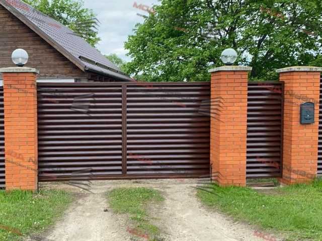 Забор жалюзи горизонтальный