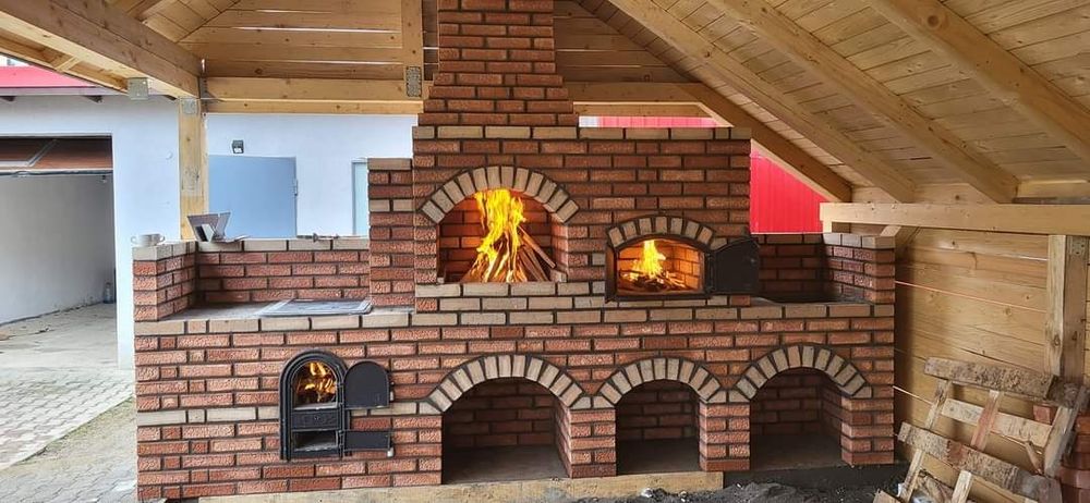 Grătare rustice din cărămidă