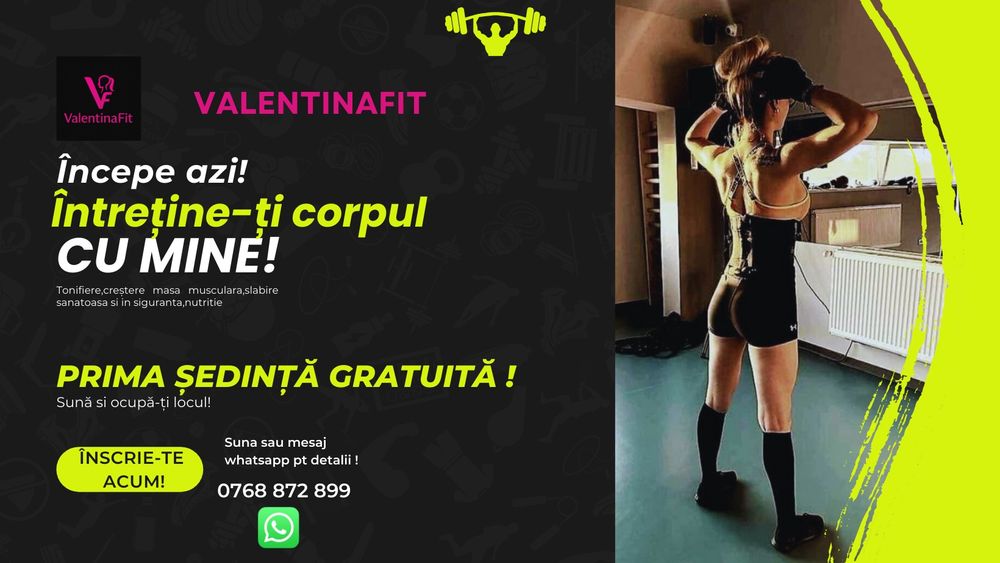 Buna,sunt Valentina, antrenor personal pentru femei – Fundeni,drumul G