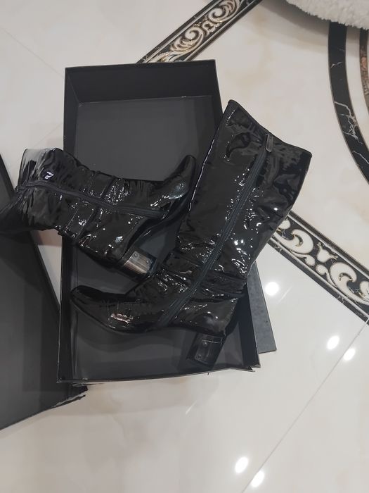 Сапоги женские кожаные