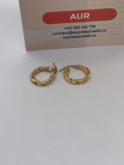 Cercei aur 18K 1.66g (Ag4 Dacia B.51567) Garantie 2 ani