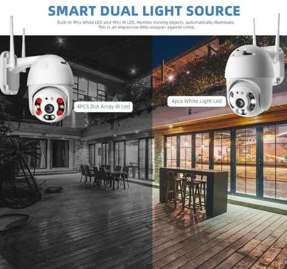 Безжична IP Камера с нощно виждане, FULL HD, Водоустойчива, 5 MP