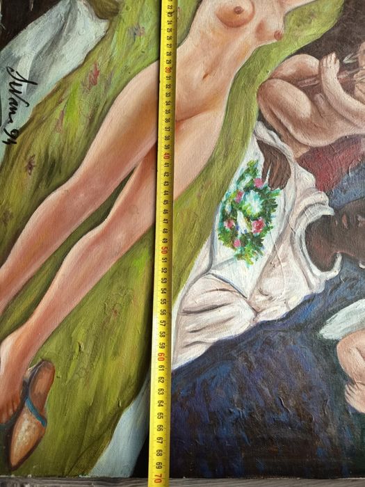 Tablou Vechi Nud Original Fernando Severini Cu Ceritifact