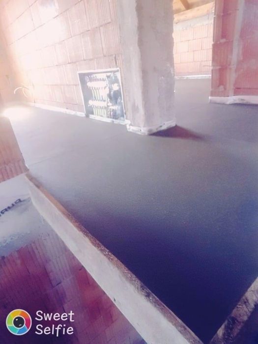 Sapa mecanizata și beton elicopterizat  cu quartz