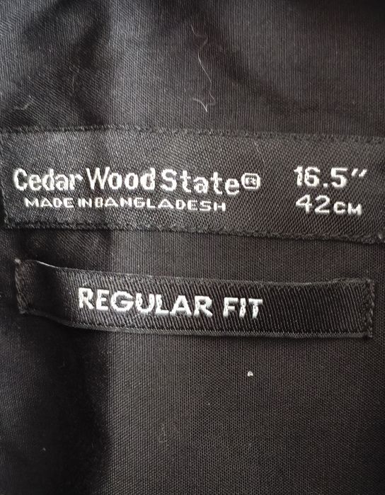 Cămașă bărbătească neagră măsura 42 regular, Cedarwood