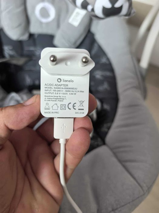 Електрическа люлка шезлонг Lionelo Ruben Grey Graphite