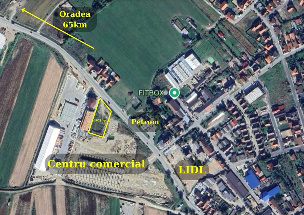 Teren de închiriat - Beius – 1.871 mp – Lângă LIDL & Centru Comercial