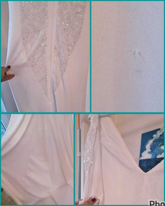 Rochie de mireasa sirena, cu paiete delicate