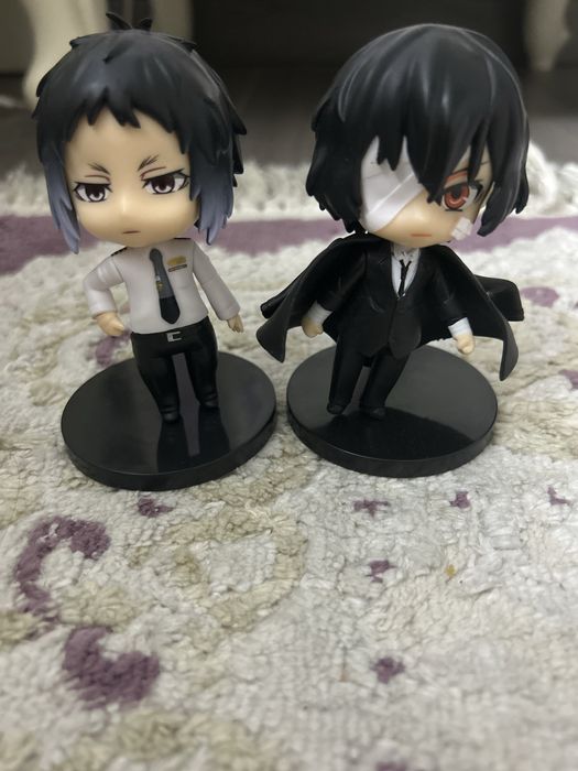 Дазай и Акутагава мини фигурки из аниме Бсд