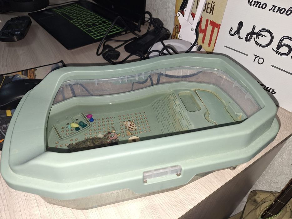 Продам черепашку + террариум