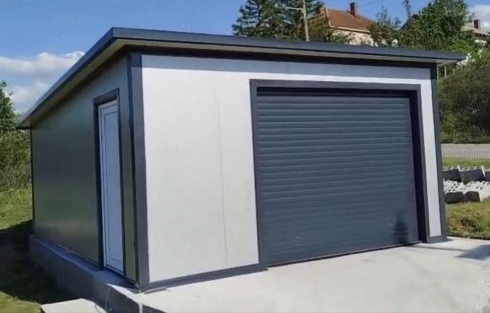 Garaje auto pe structura metalica