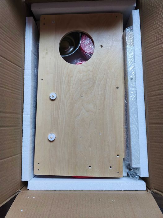 Bucatarie din lemn pentru copii, Margaret, rosu cu alb, noua, nemontata