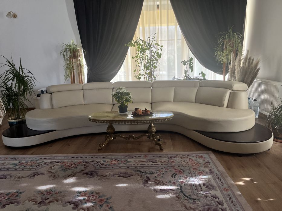 Canapea Semicerc Piele Ecologică Mobexpert 400x100cm