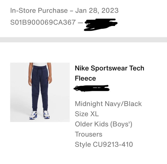 nike tech fleece navy blue