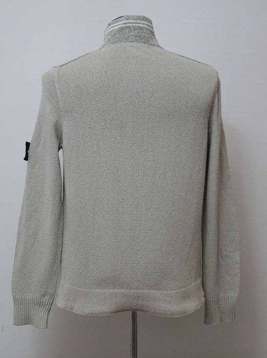Pulover Stone Island gri inchidere 3/4 marimea M