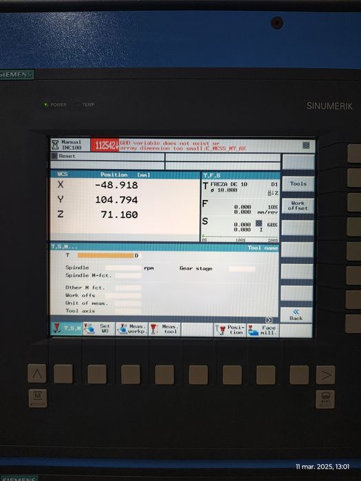 Vând centru freza Cnc Dugard cu controllere Sinumerik 810d
