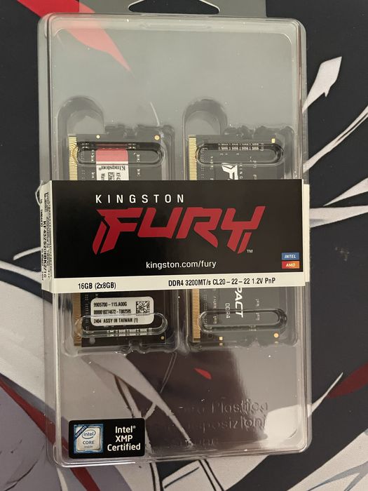 Kigston fury 16GB RAM 3200 mhz
