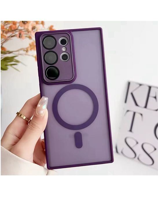 Samsung S23/S24/S25/PLUS/ULTRA Husa Magsafe Spate Mat Margine Silicon