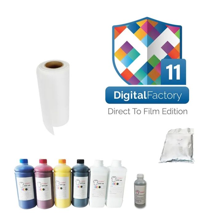 СПЕШНО!DTF принтер Printec ProDESK Mini 21 см,всички консумативи +