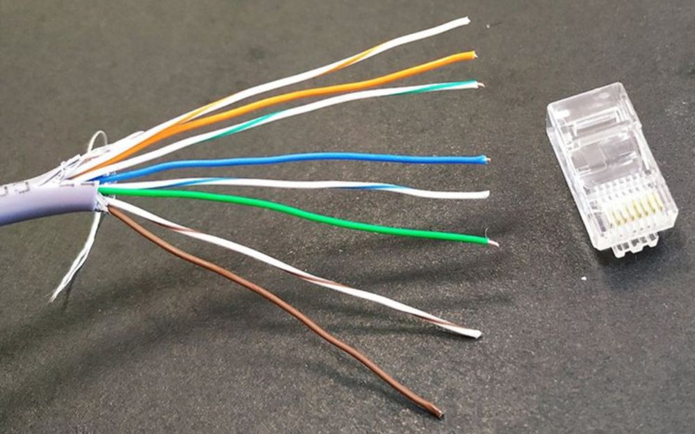 Обжим прозвонка сетевого кабеля