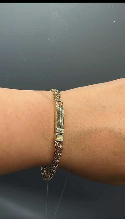 Браслет желтое золото новый!