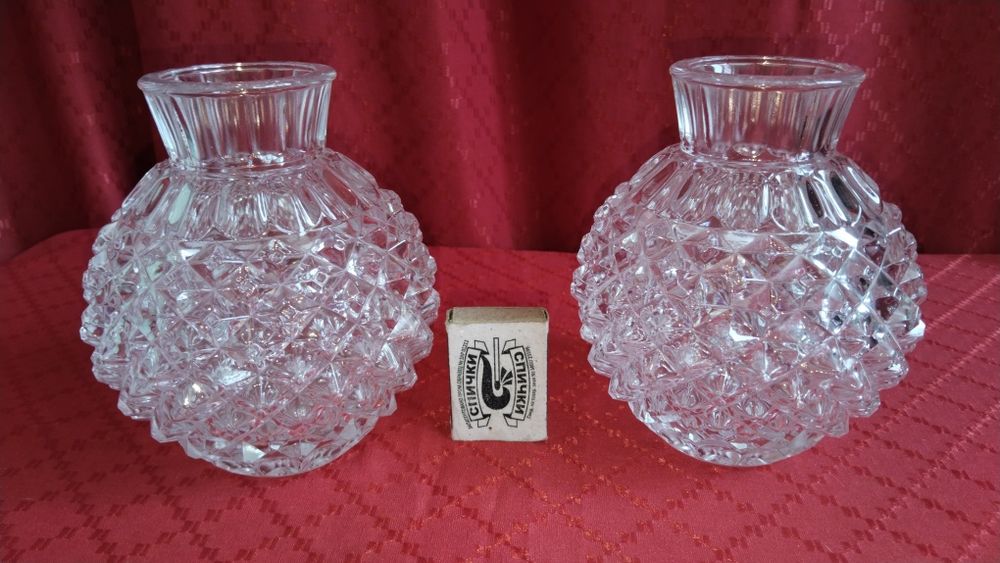 Советские стеклянные вазочки Ананас