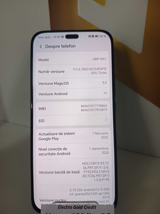 Honor 400 Lite 5G 8GB RAM/256GB/Velvet Black/Produs ca nou! ID9388