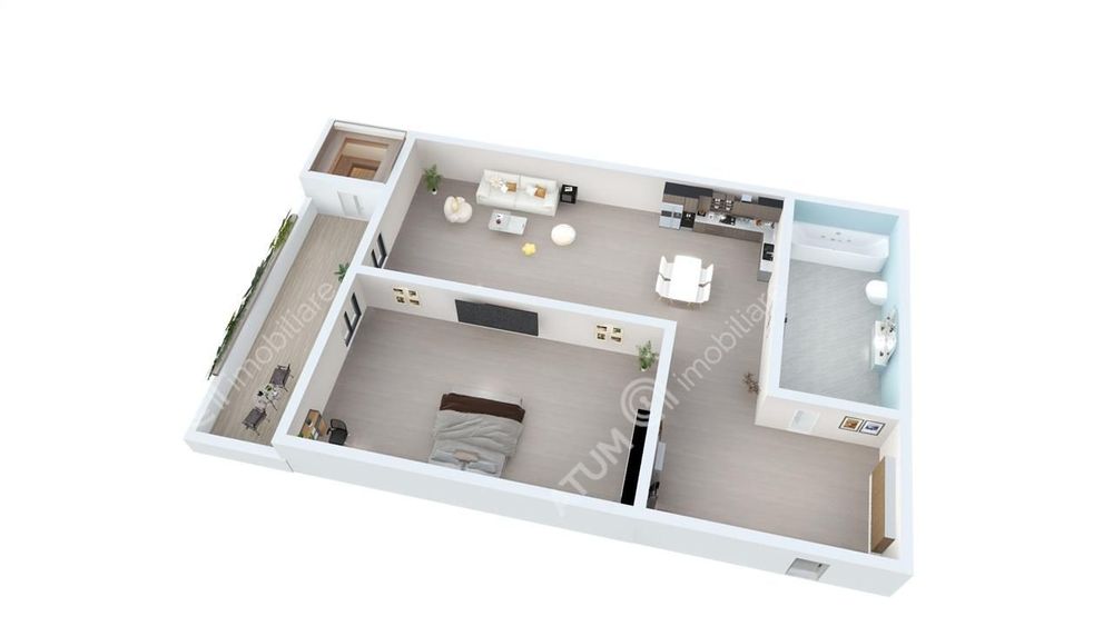 Apartament cu 2 camere si gradina proprie zona Lacul lui Binder