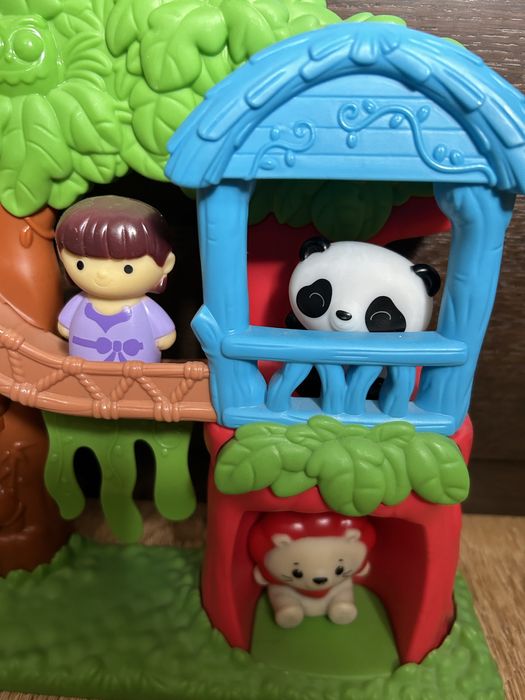 Музикална градина с 5 бр.гумени животни, човече и люлка