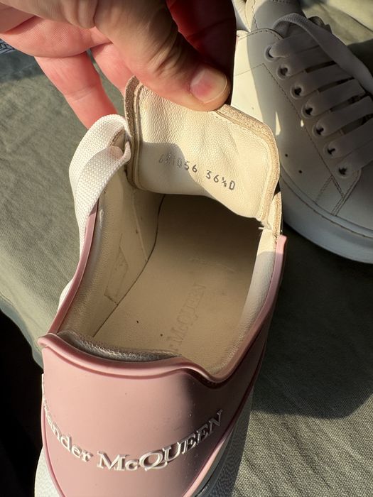Alexander McQueen Oversized Sneaker, бели кожени кецове, размер 36.5