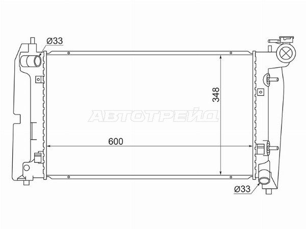 Радиатор охлаждения двигателя  Toyota Allex