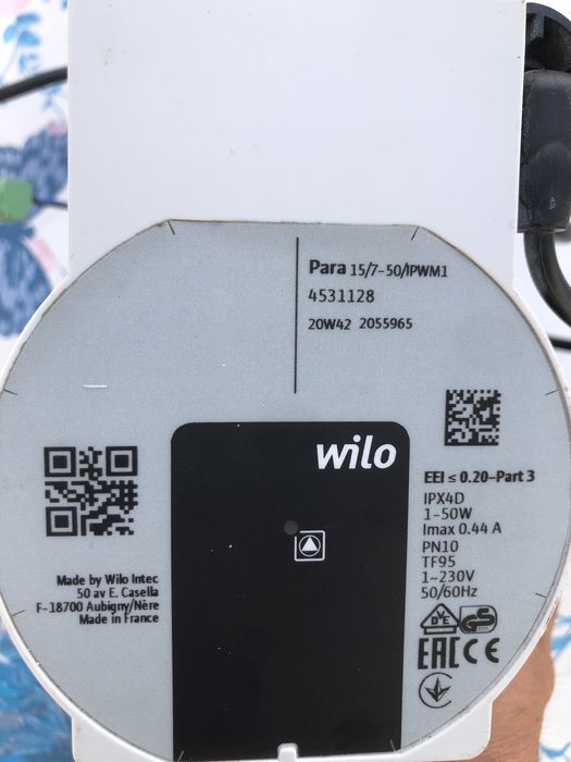 pompa apa wilo para 15/7-50/ipwm1