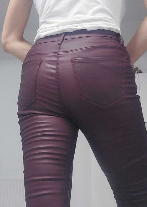 Pantaloni din pielea grena, căptușiți