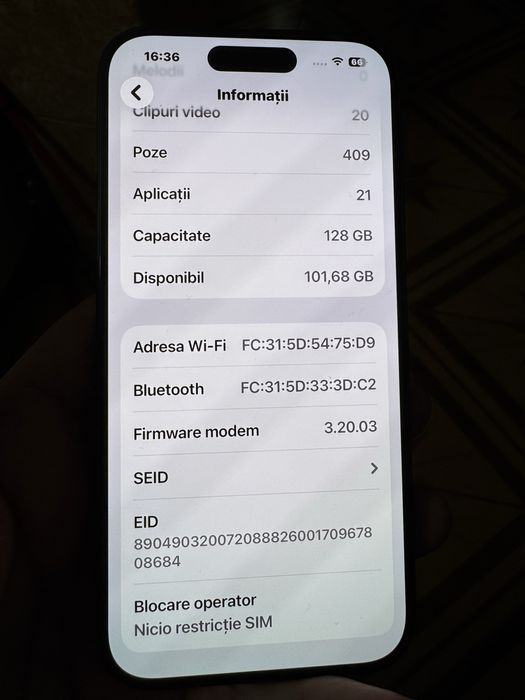 iPhone 15 Pro….impecabil