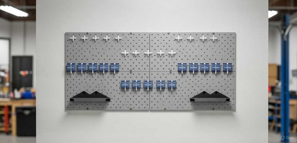 Teshilgan panel, перфопанель, do'konda ilgaklar uchun panel