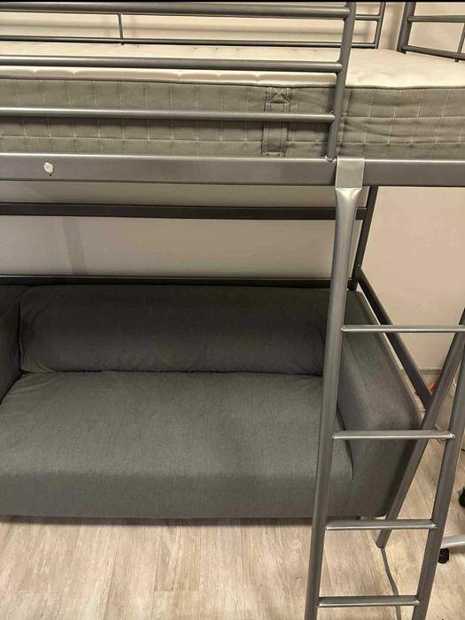 Легло IKEA Svärta + матрак Morgedal + диван Klippan
