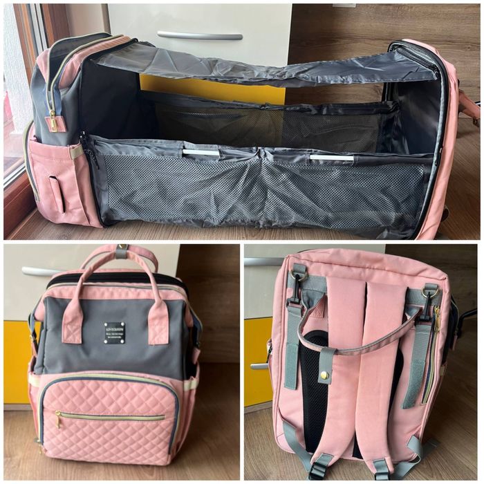 Многофункционална чанта за майки 2 в 1