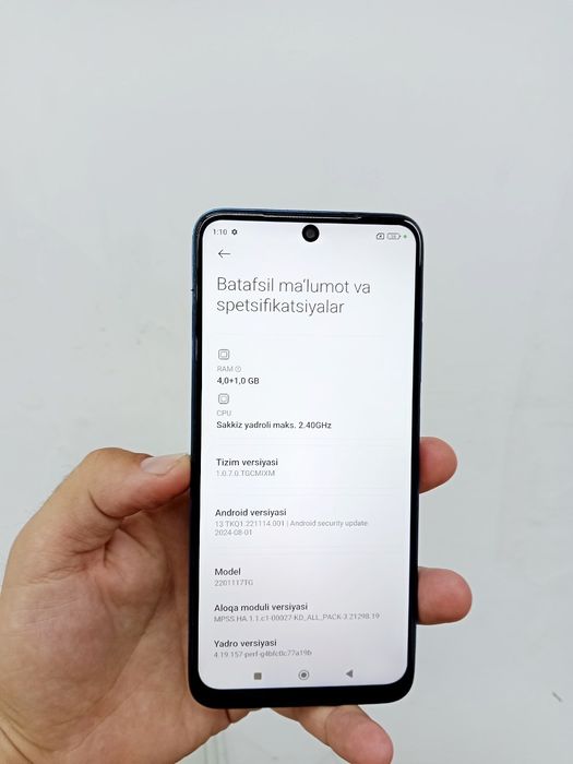 Redmi Not11 xolati yaxshi