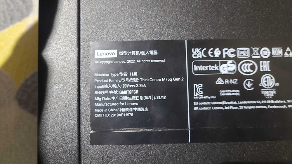 Mini PC Lenovo M75q Gen 2, Ryzen 3 PRO 5350GE , 16 gb ram