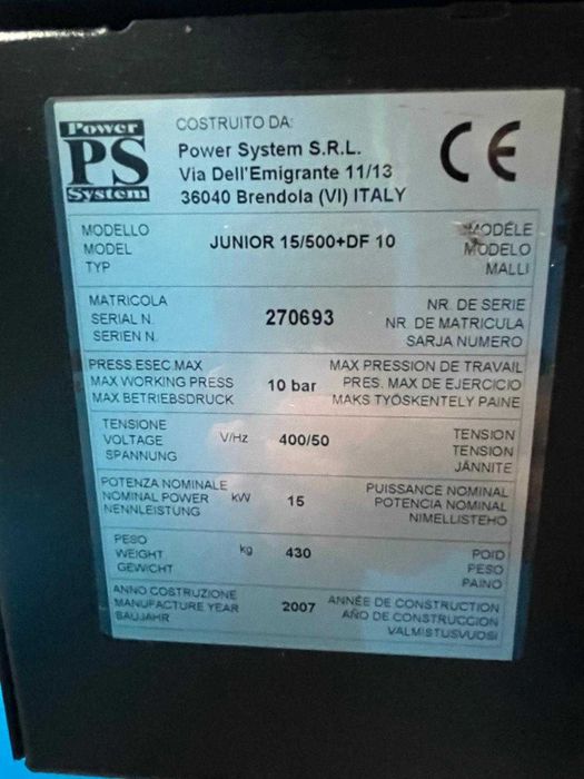 Compresor cu surub Power System 15 kw sh