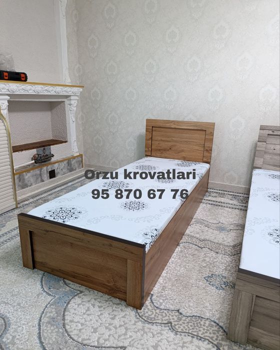 Krovat bir kishilik sandiqli