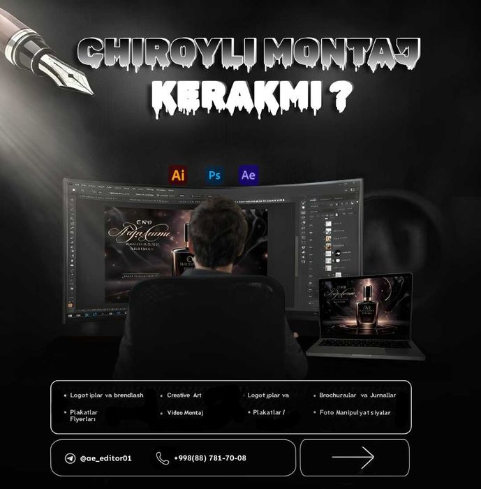 Монтаж видео для YouTube, TikTok и Reels + обработка фото